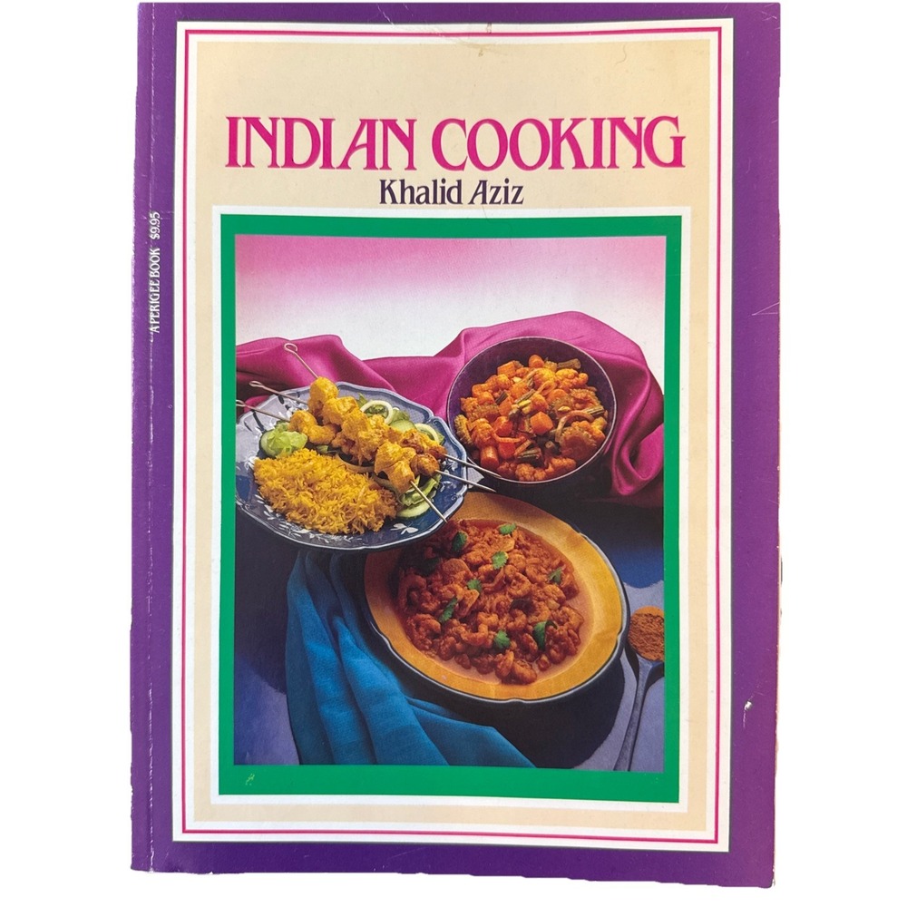 Indian Cooking Khalid Aziz 1983 First Perigee Edition Paperback Cookbook‎